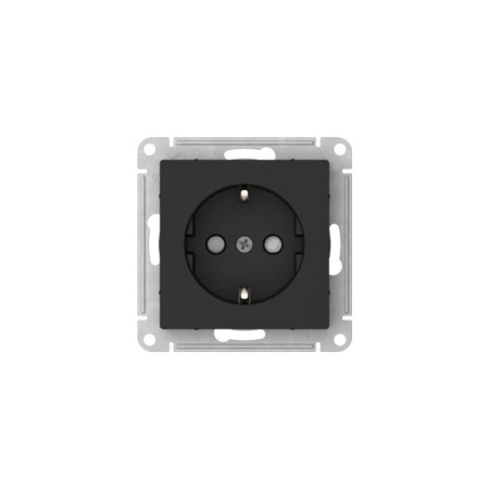 Розетка AtlasDesign 16А с заземл. защ. шторки быстрозажим. клем. механизм карбон SE ATN001045S