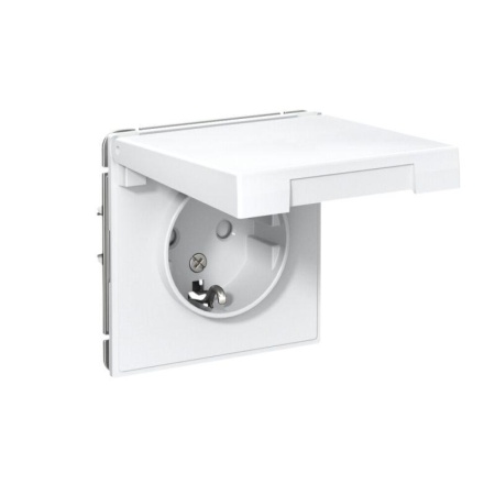 Розетка ArtGallery 16А IP20 с заземл. защ. шторки с крышкой механизм лотос SE GAL001346